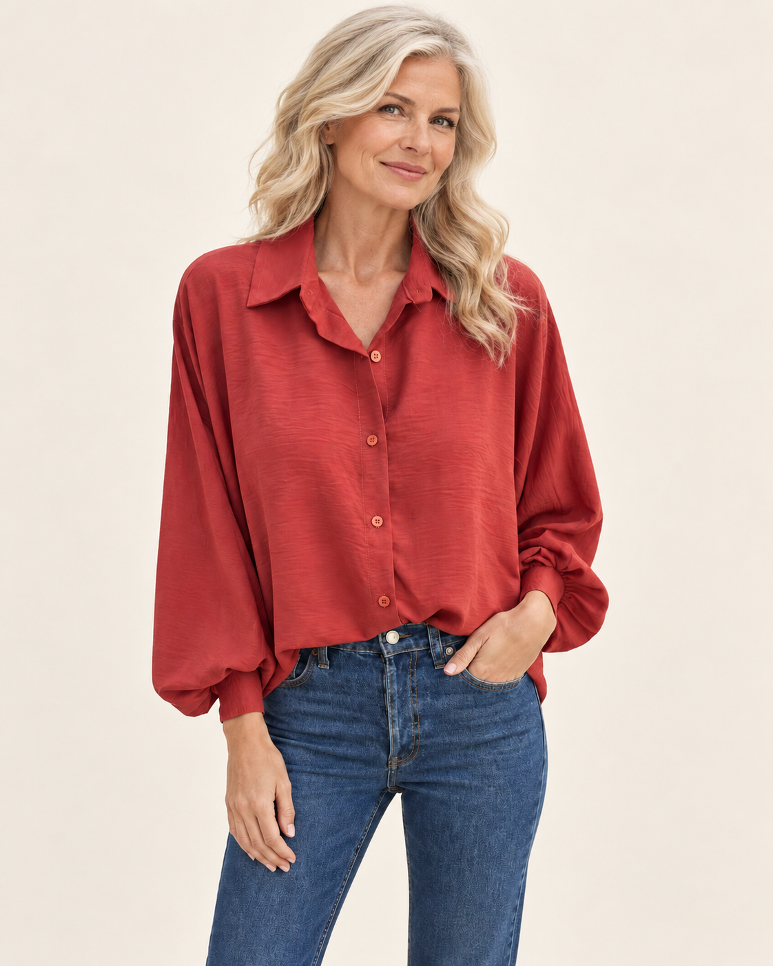 Natalia | Bluse mit Hemdkragen – Produktansicht