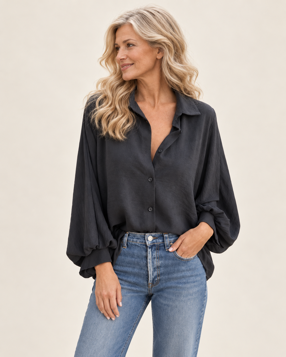 Natalia | Bluse mit Hemdkragen – Produktansicht