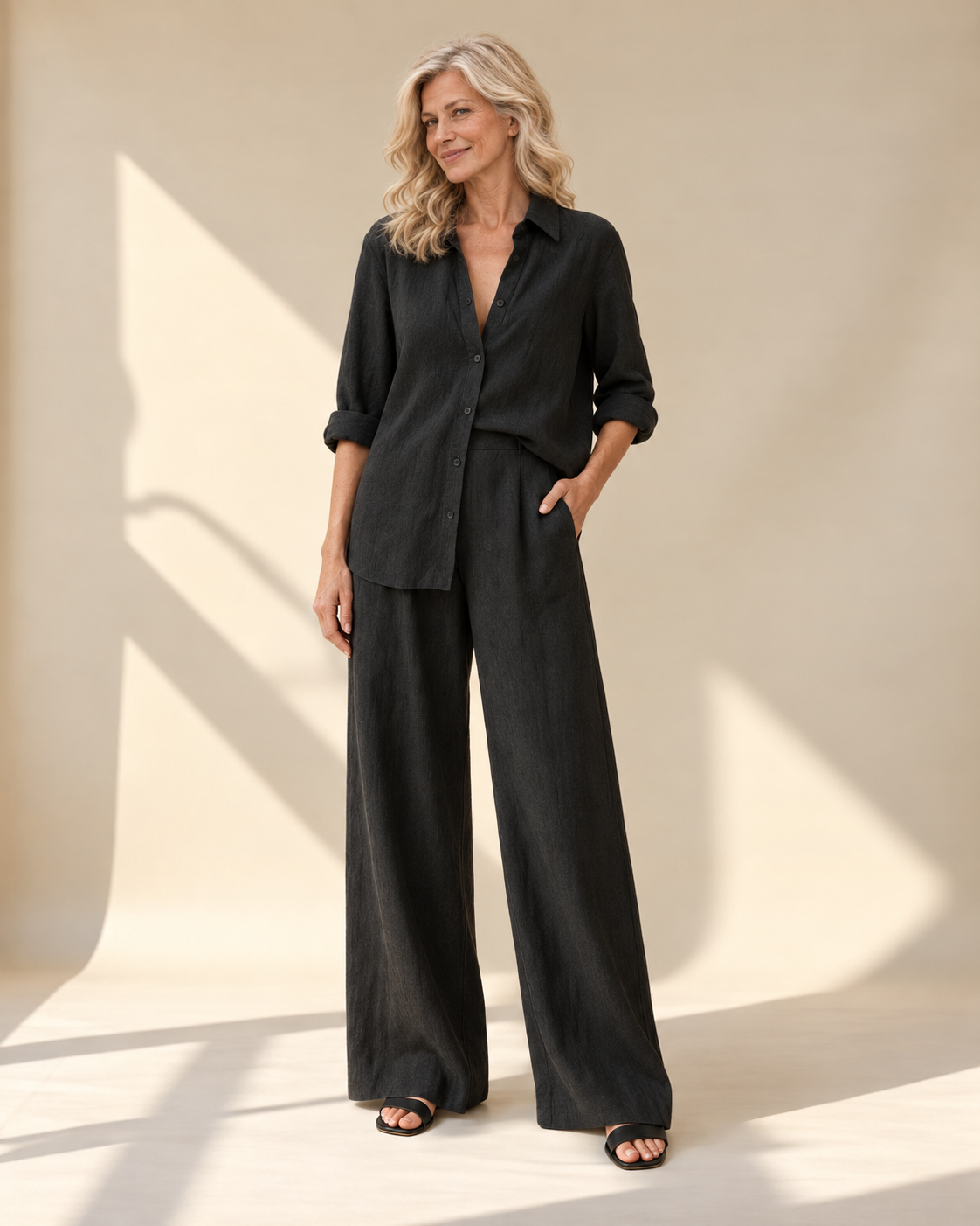 Amélie | Zweiteiliges Set aus Hemd und Hose – am Valtor-Modell