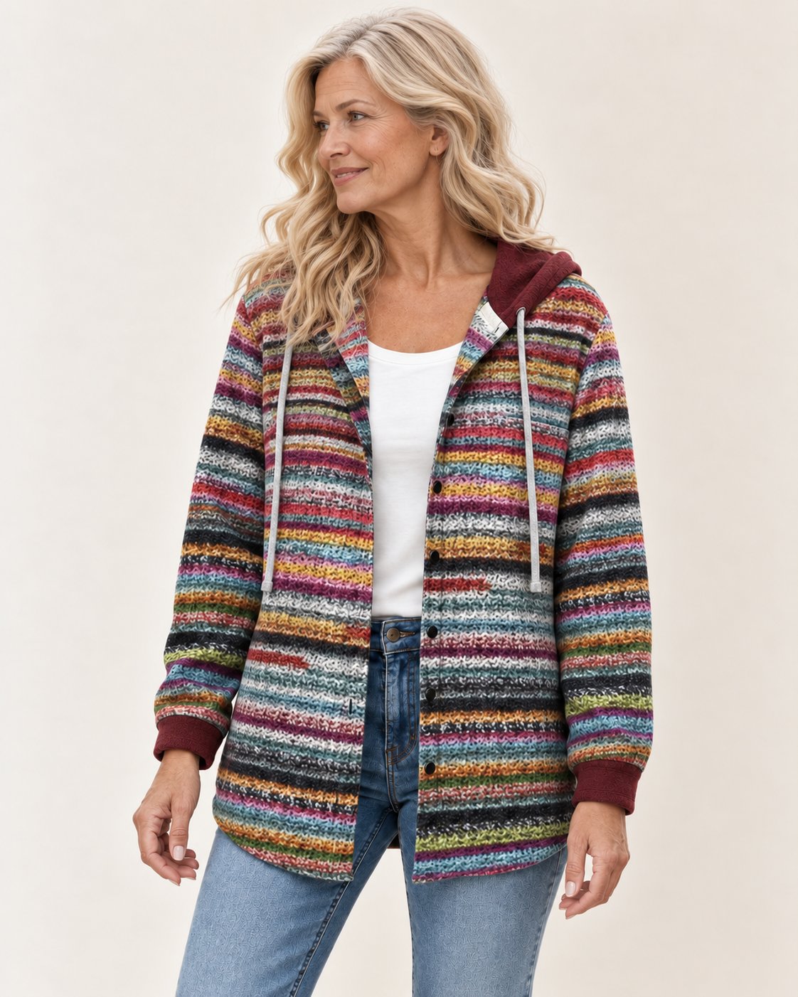 Isabella | Gemusterte Kapuzenjacke