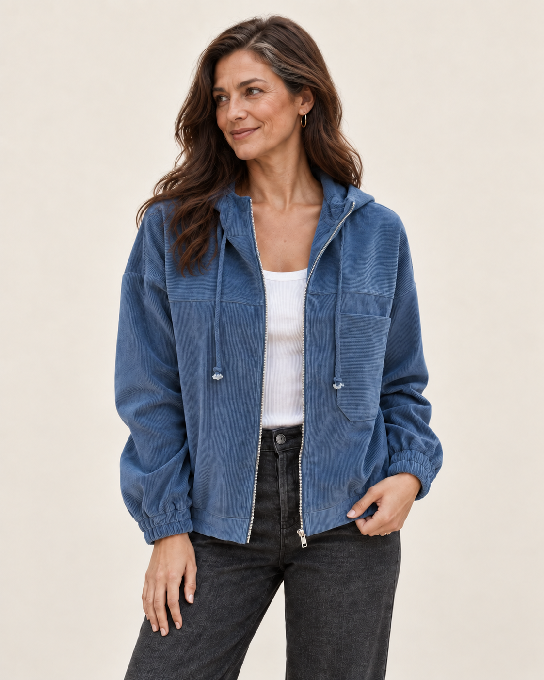Ella | Kapuzenjacke mit Reißverschluss – Valtor