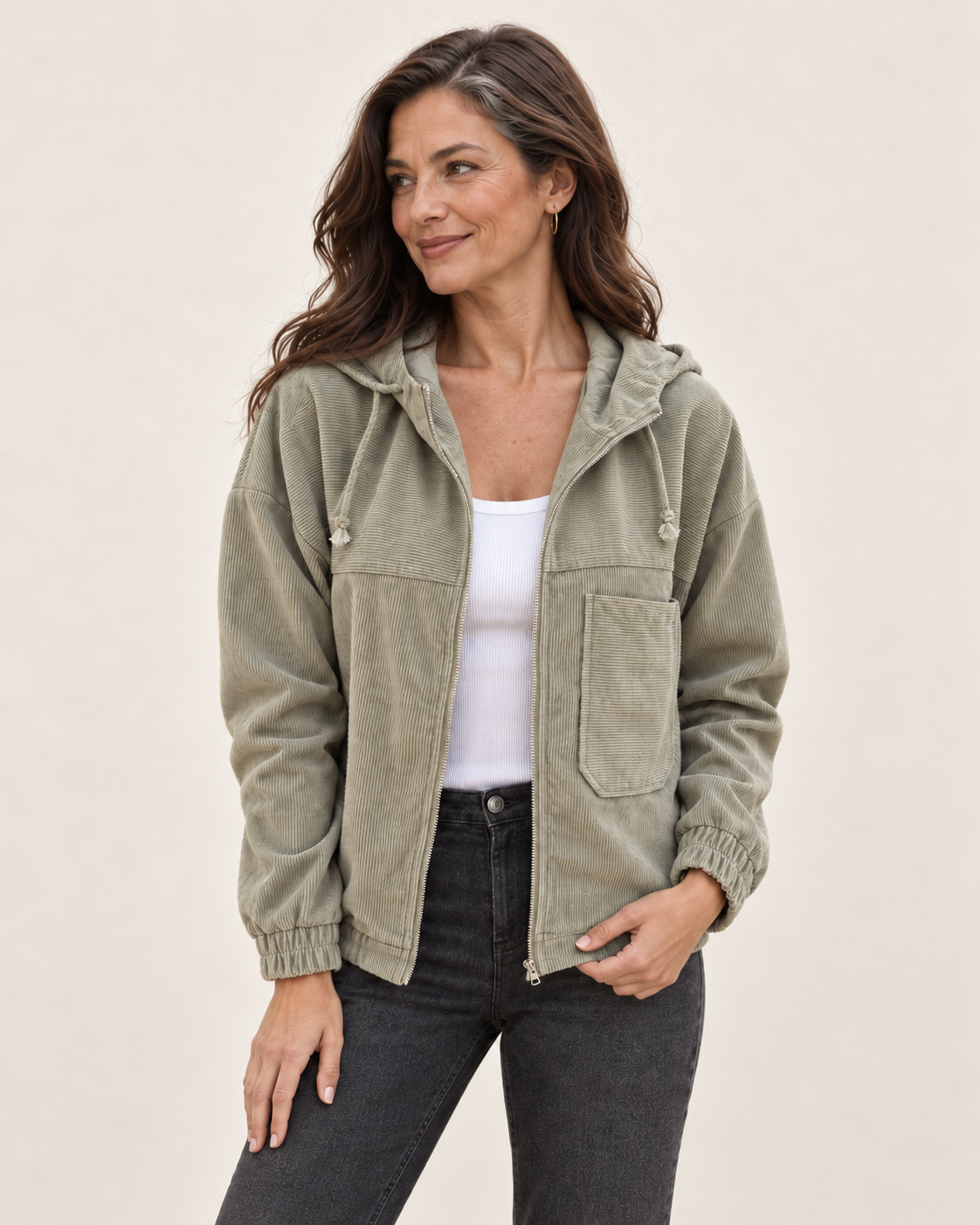 Ella | Kapuzenjacke mit Reißverschluss – Valtor