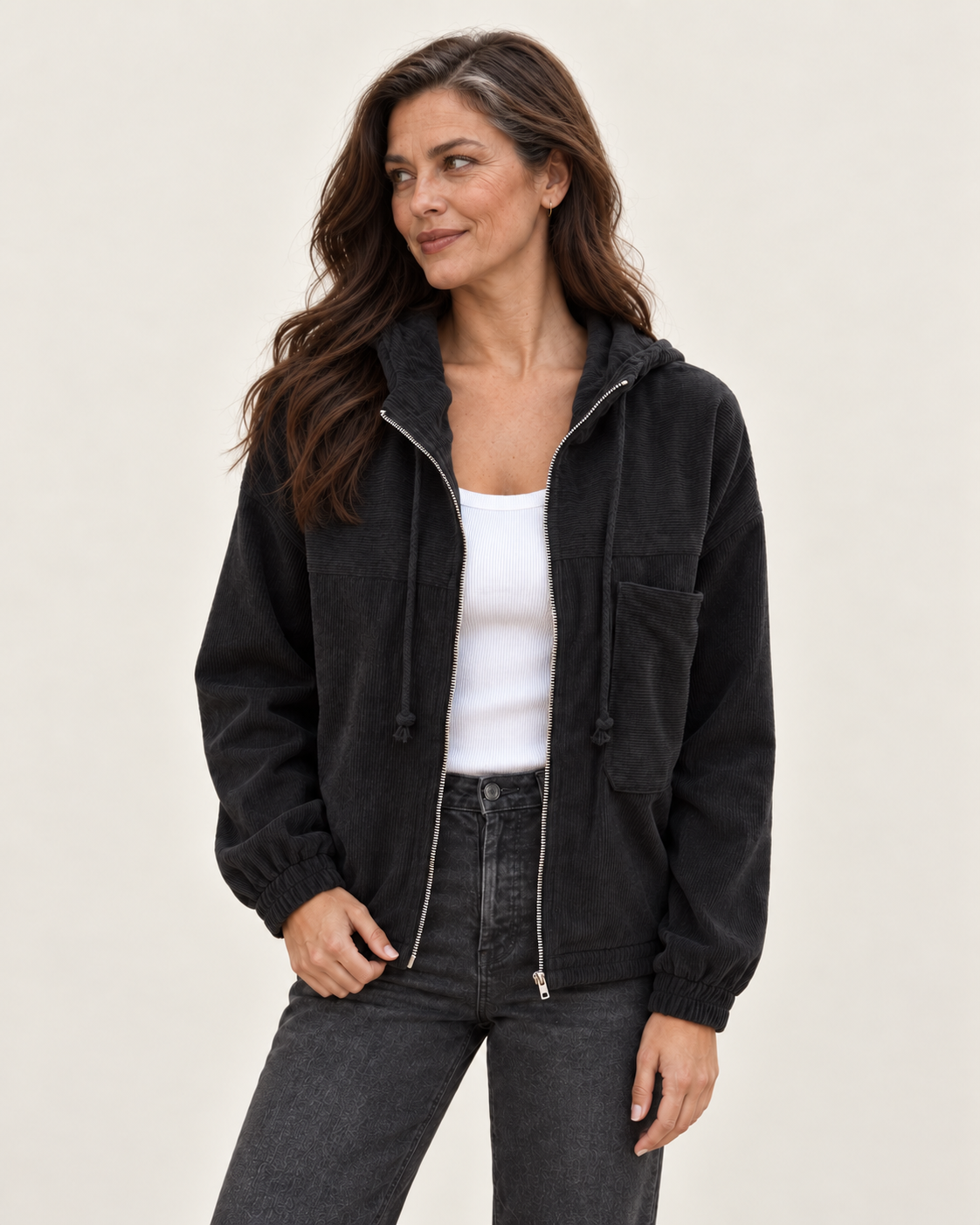 Ella | Kapuzenjacke mit Reißverschluss – Valtor
