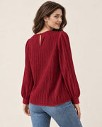 Bianca | Bluse mit Laternenärmeln – Produktansicht