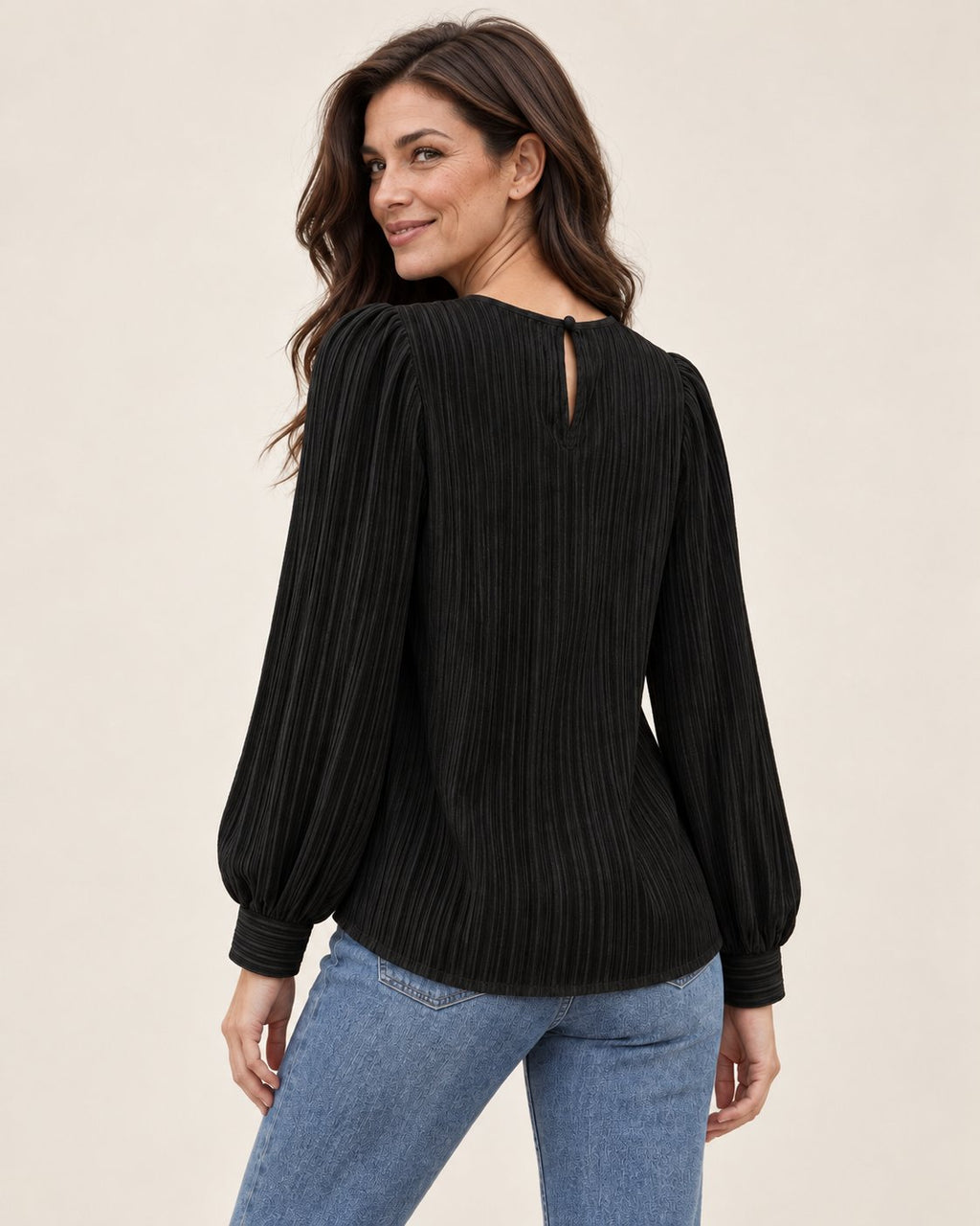 Bianca | Bluse mit Laternenärmeln – Produktansicht