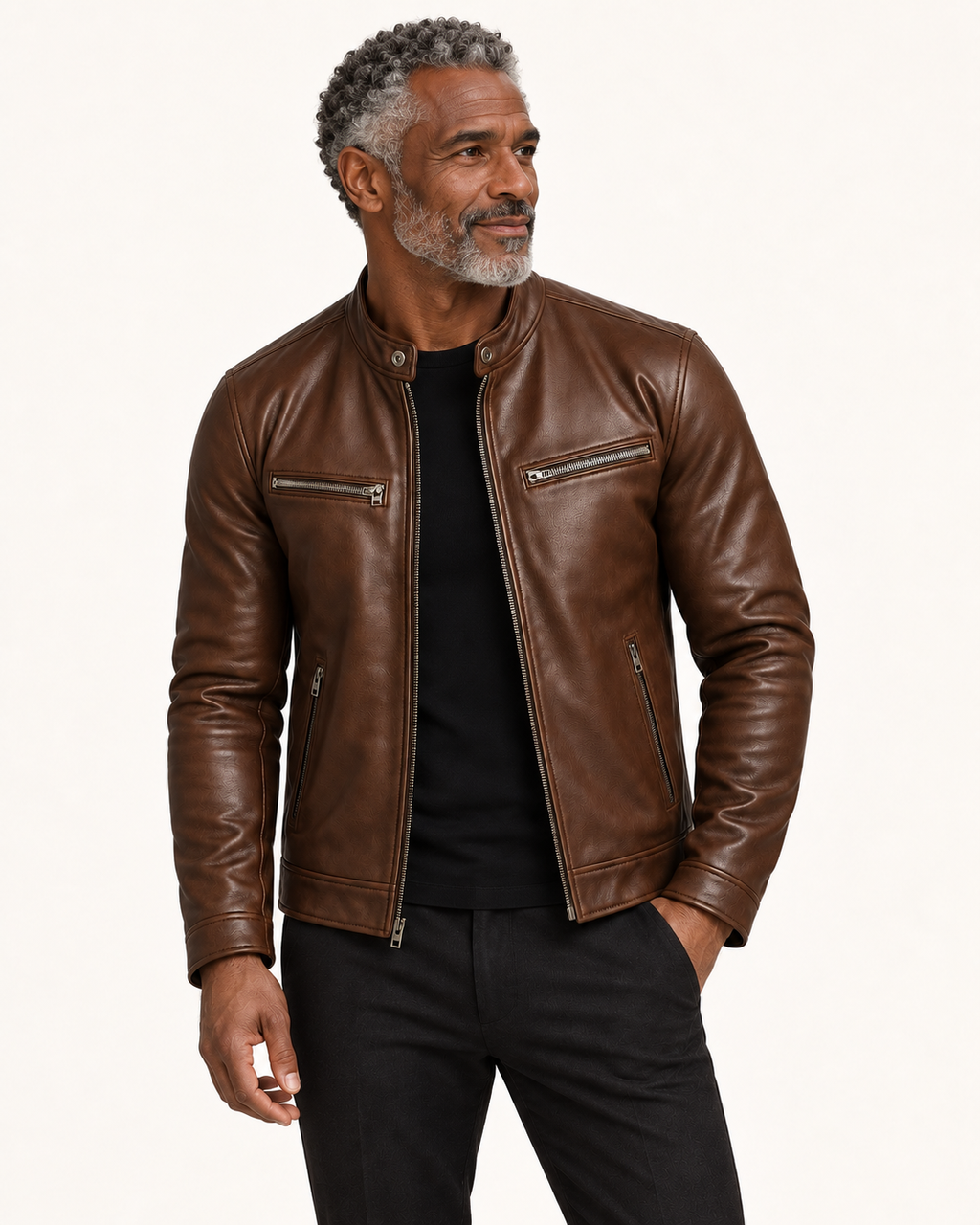 Leonard | Freizeitjacke mit strukturierter Oberfläche