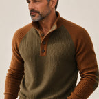 Michael | Rippstrickpullover mit Knopfkragen