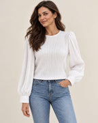 Bianca | Bluse mit Laternenärmeln – Produktansicht
