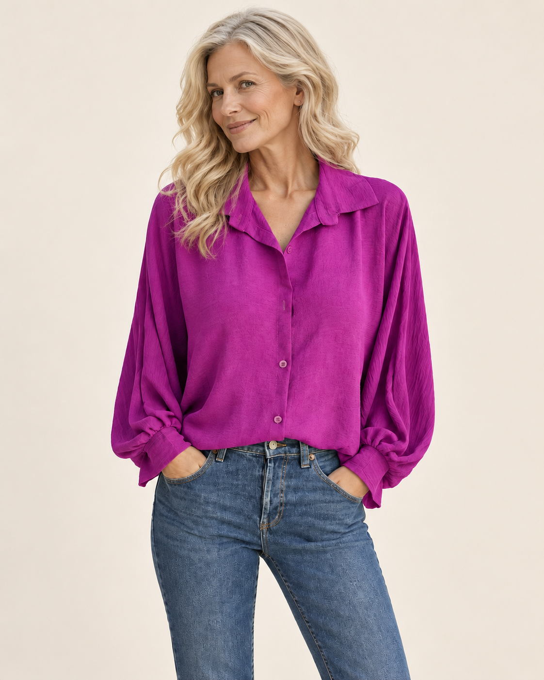 Natalia | Bluse mit Hemdkragen – Produktansicht