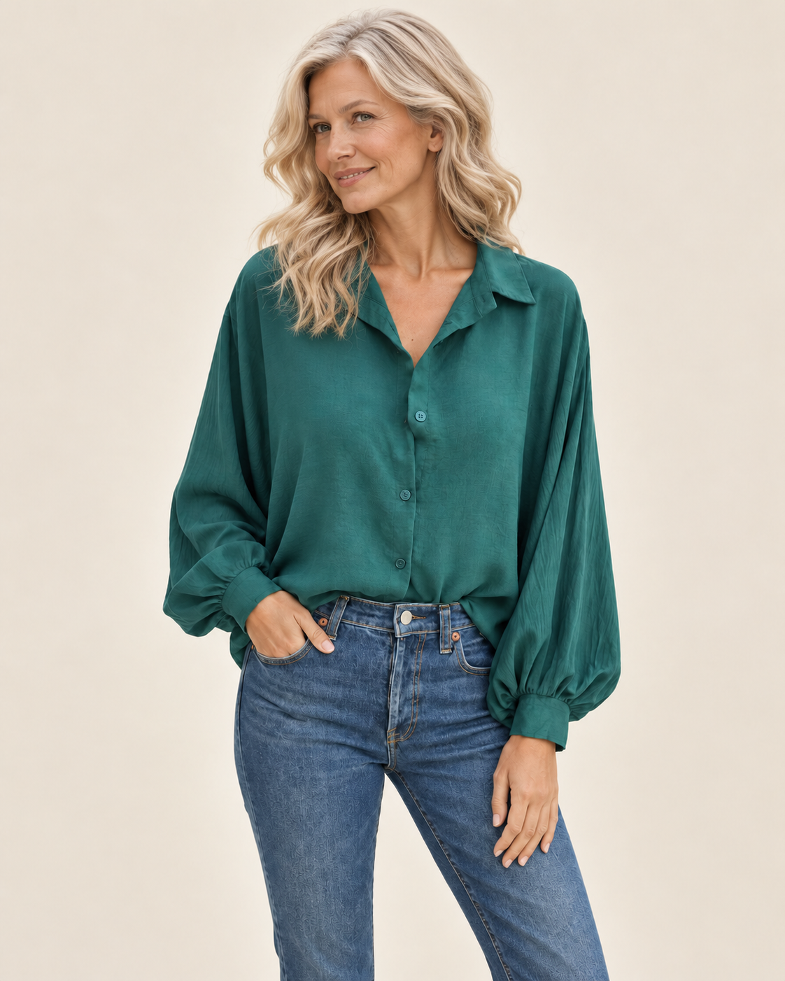 Natalia | Bluse mit Hemdkragen – Produktansicht