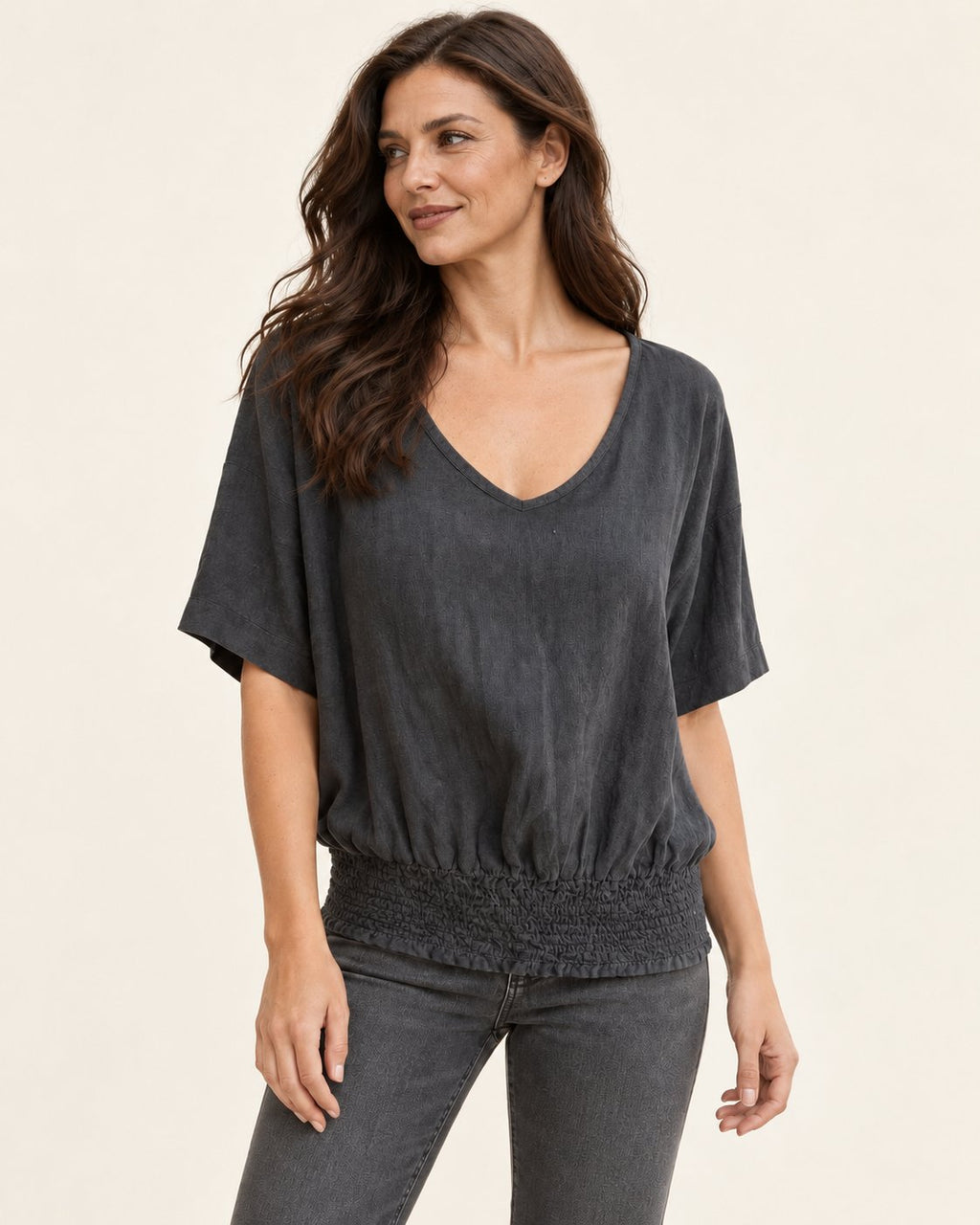 Marie | Bluse mit V-Ausschnitt
