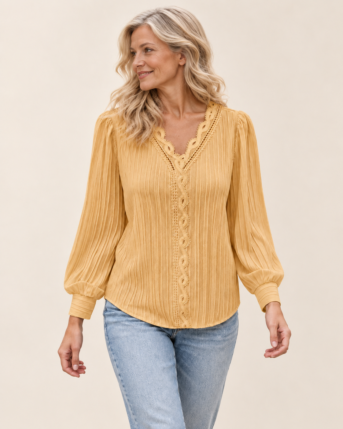 Maria | Bluse mit Spitzendetails