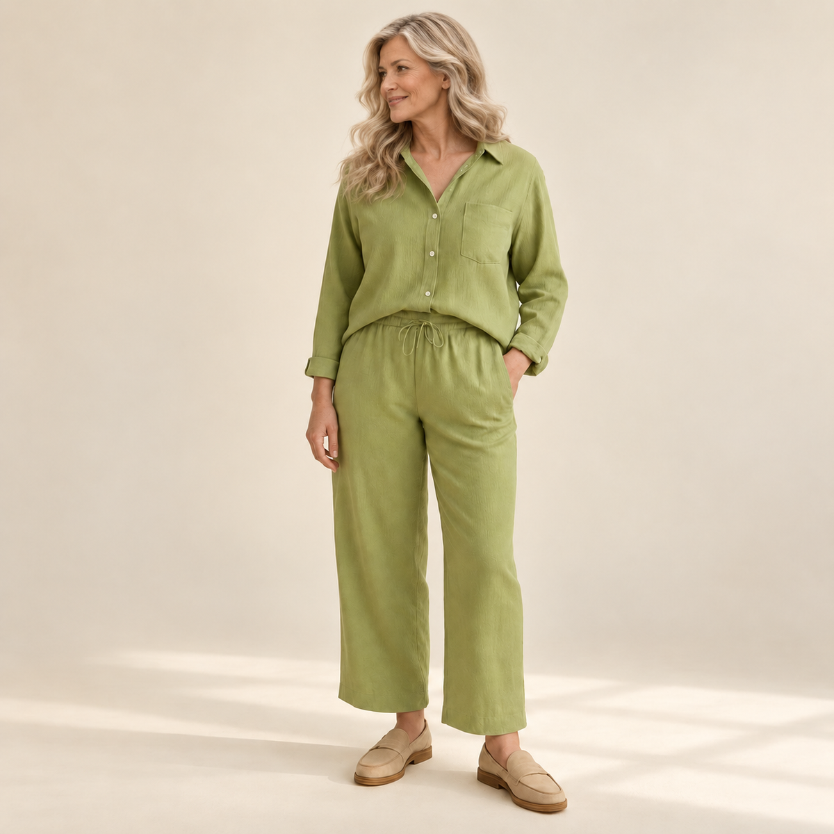 Yvonne | Set aus Bluse und weiter Hose