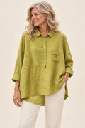 Ellinor | Bluse mit halber Knopfleiste – Valtor
