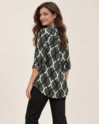 Janny | Langarmbluse mit geometrischem Muster