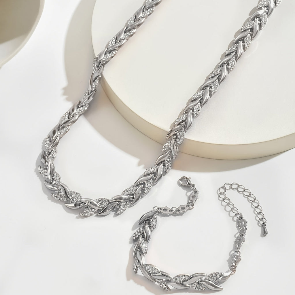 Ingrid | Schmuckset mit Blattmotiv