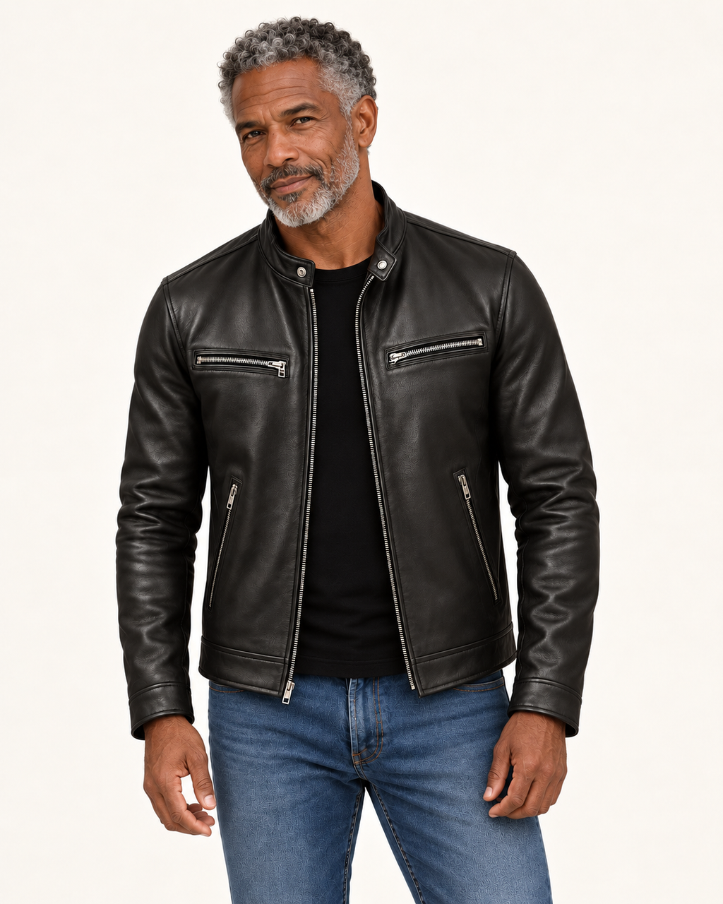Leonard | Freizeitjacke mit strukturierter Oberfläche