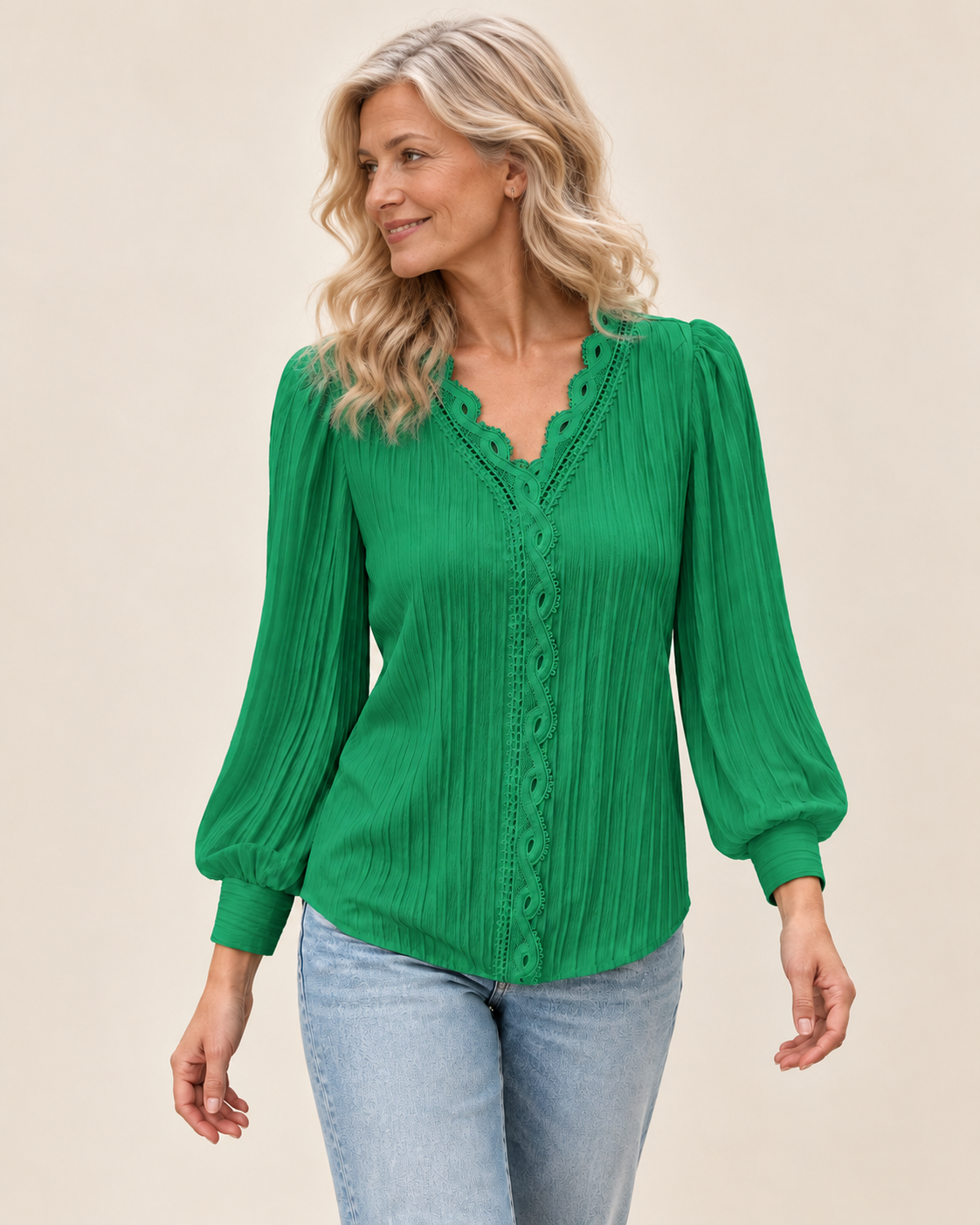 Maria | Bluse mit Spitzendetails