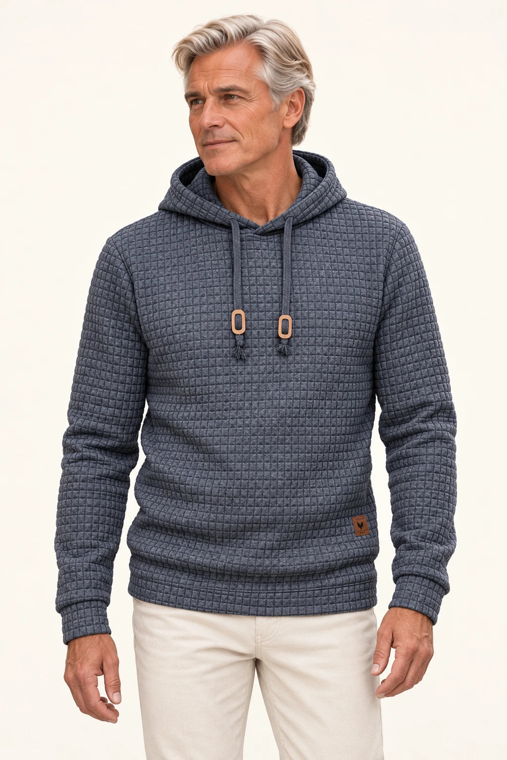 Simon | Kapuzenpullover mit Waffelstruktur – Valtor