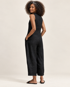 Lorraine | Ärmelloser Jumpsuit mit Stehkragen – Valtor