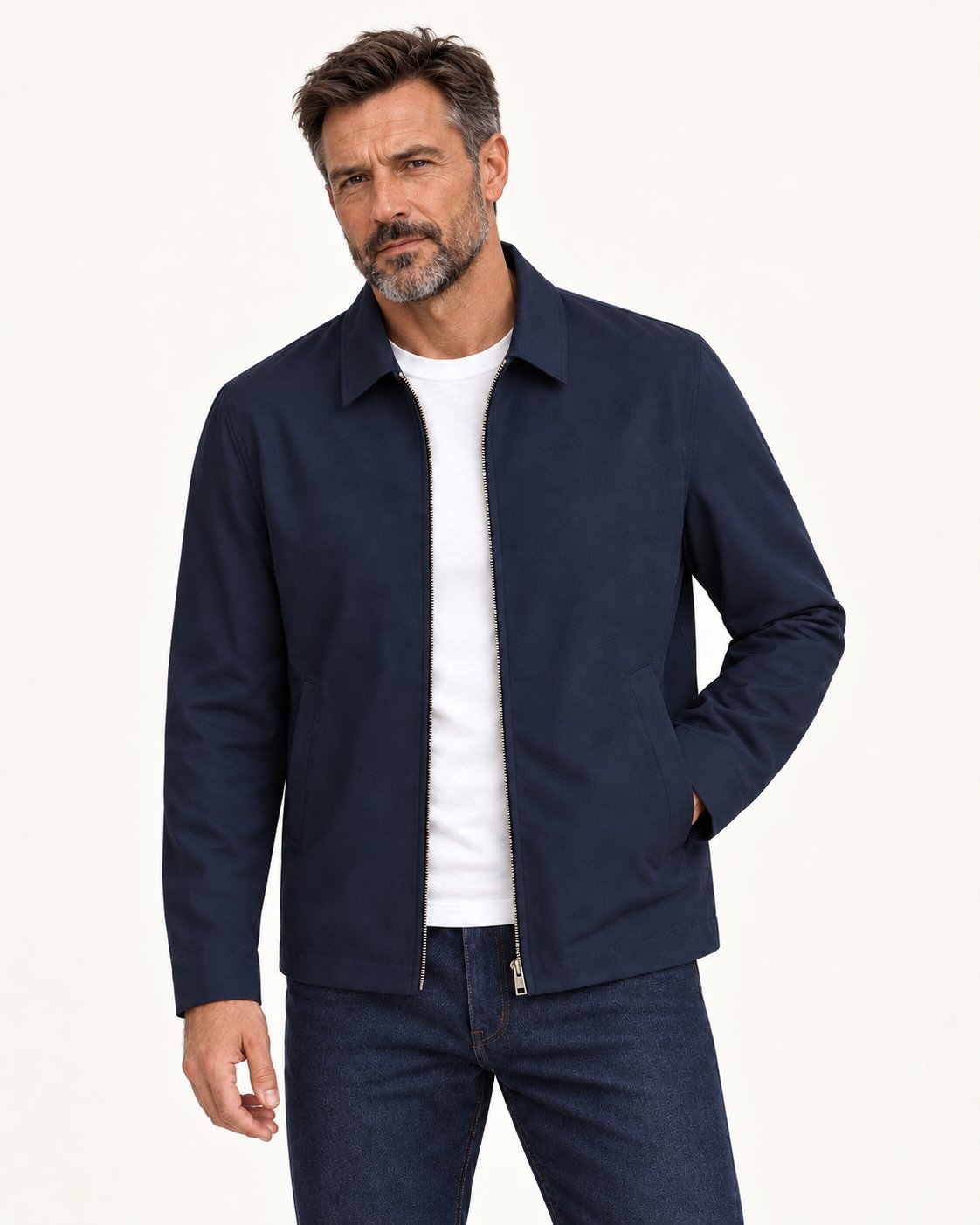Grant | Jacke mit Hemdkragen und Reißverschluss