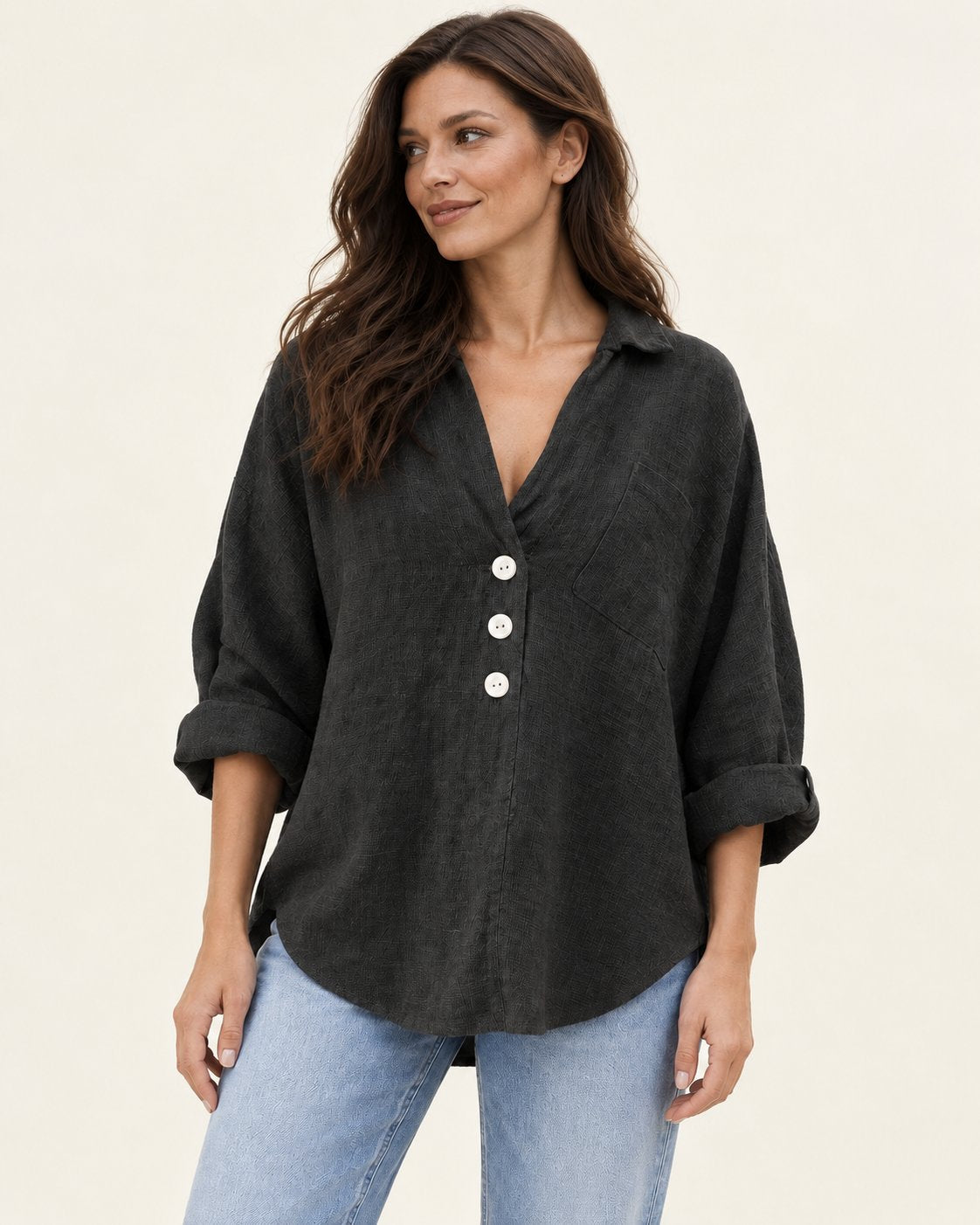 Tina | Bluse mit Knopfleiste
