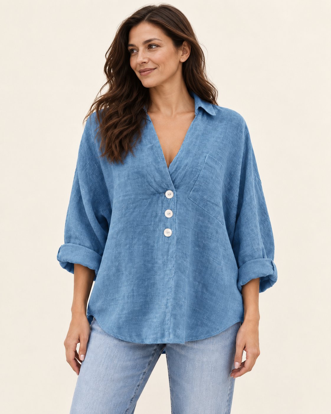 Tina | Bluse mit Knopfleiste
