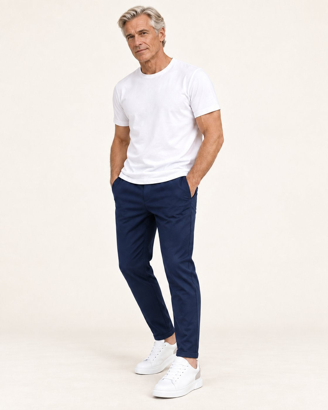 Hadrian | Schmale Hose mit elastischem Bund
