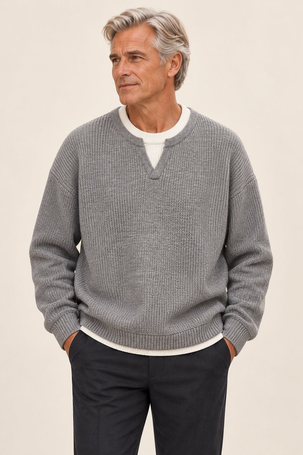 Jarek | Pullover mit Kontrastdetails – Valtor