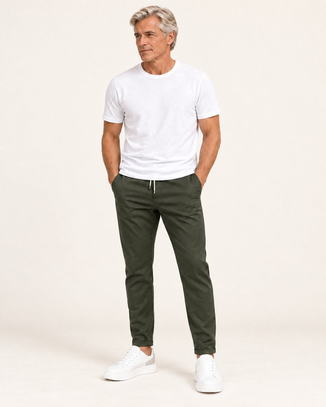 Hadrian | Schmale Hose mit elastischem Bund