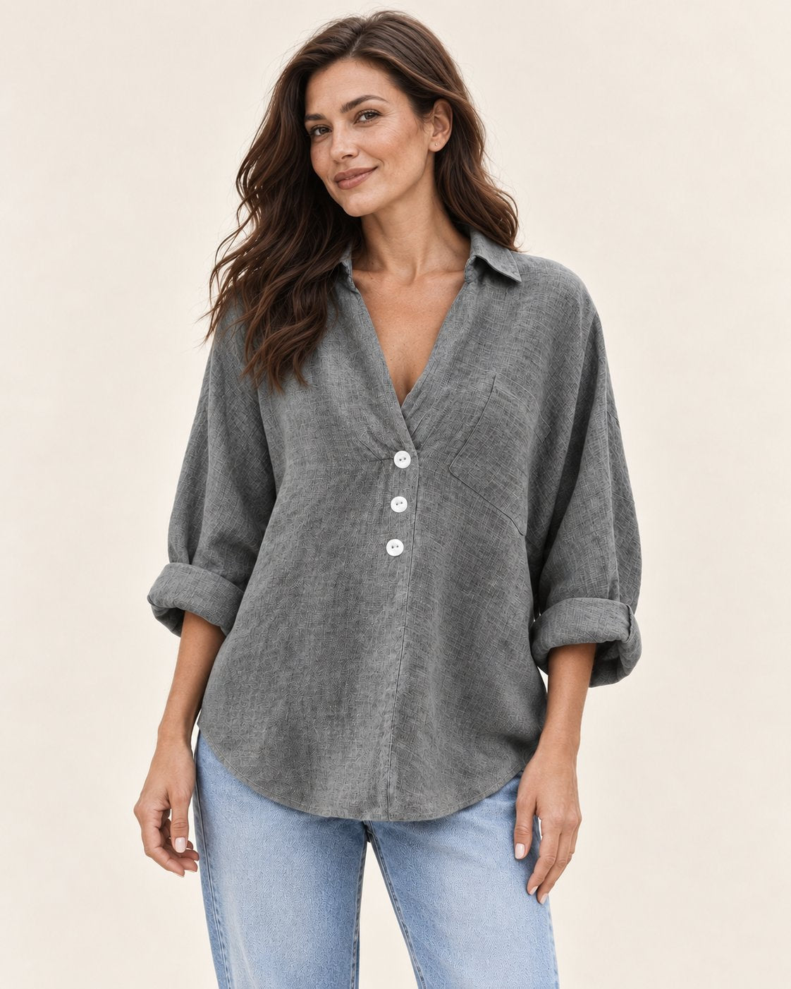 Tina | Bluse mit Knopfleiste
