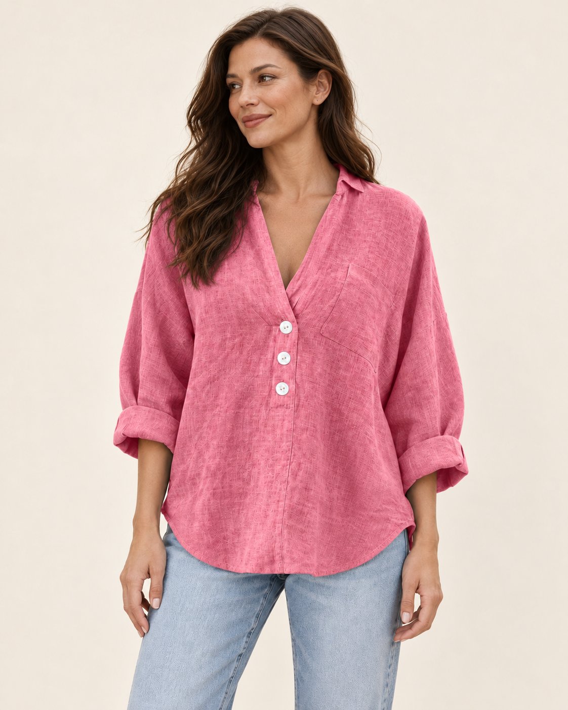 Tina | Bluse mit Knopfleiste – Produktansicht