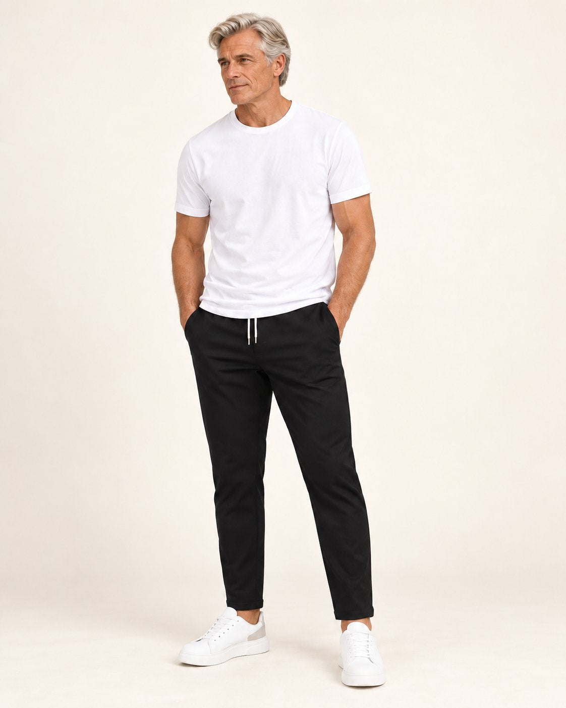 Hadrian | Schmale Hose mit elastischem Bund