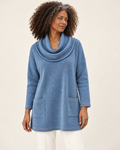 Kira | Langarmshirt mit Wasserfallkragen