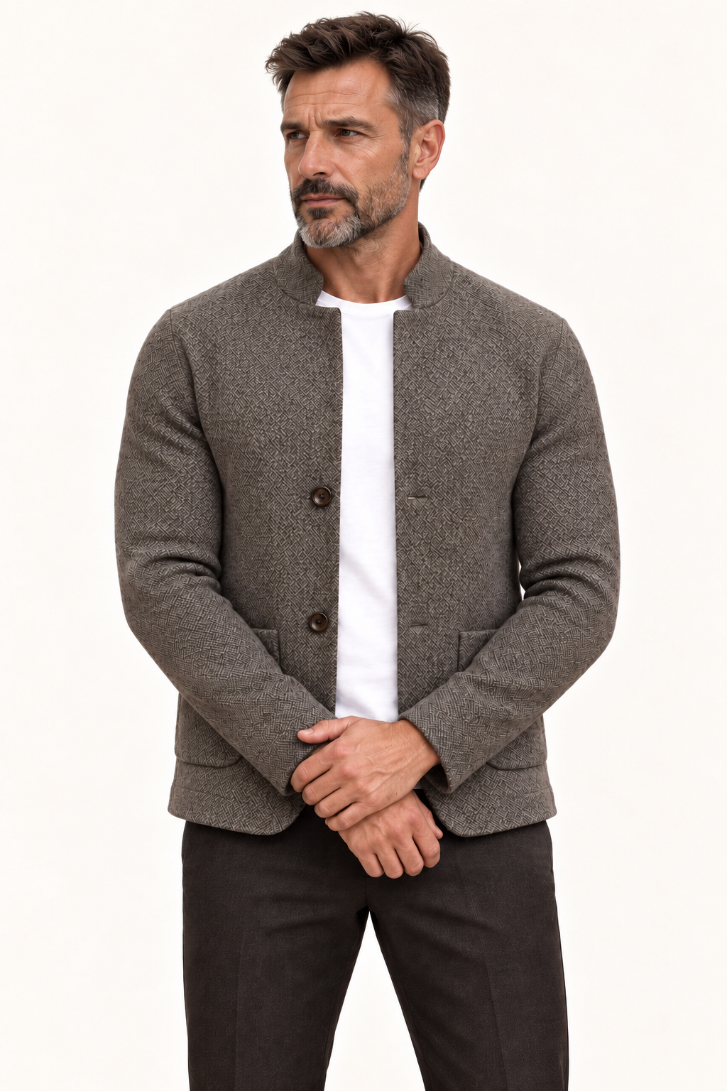 Caleb | Strukturierter Cardigan – am Valtor-Modell