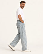 Samuel | Jeans mit weitem Bein und heller Waschung