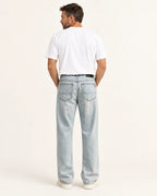 Samuel | Jeans mit weitem Bein und heller Waschung