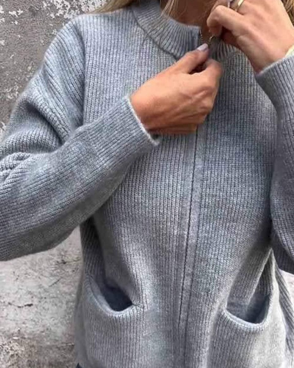 Karoline | Rippstrickjacke mit Reißverschluss