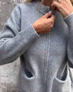 Karoline | Rippstrickjacke mit Reißverschluss