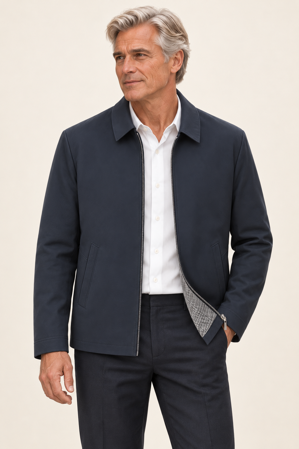 Grant | Jacke mit Hemdkragen und Reißverschluss – Valtor
