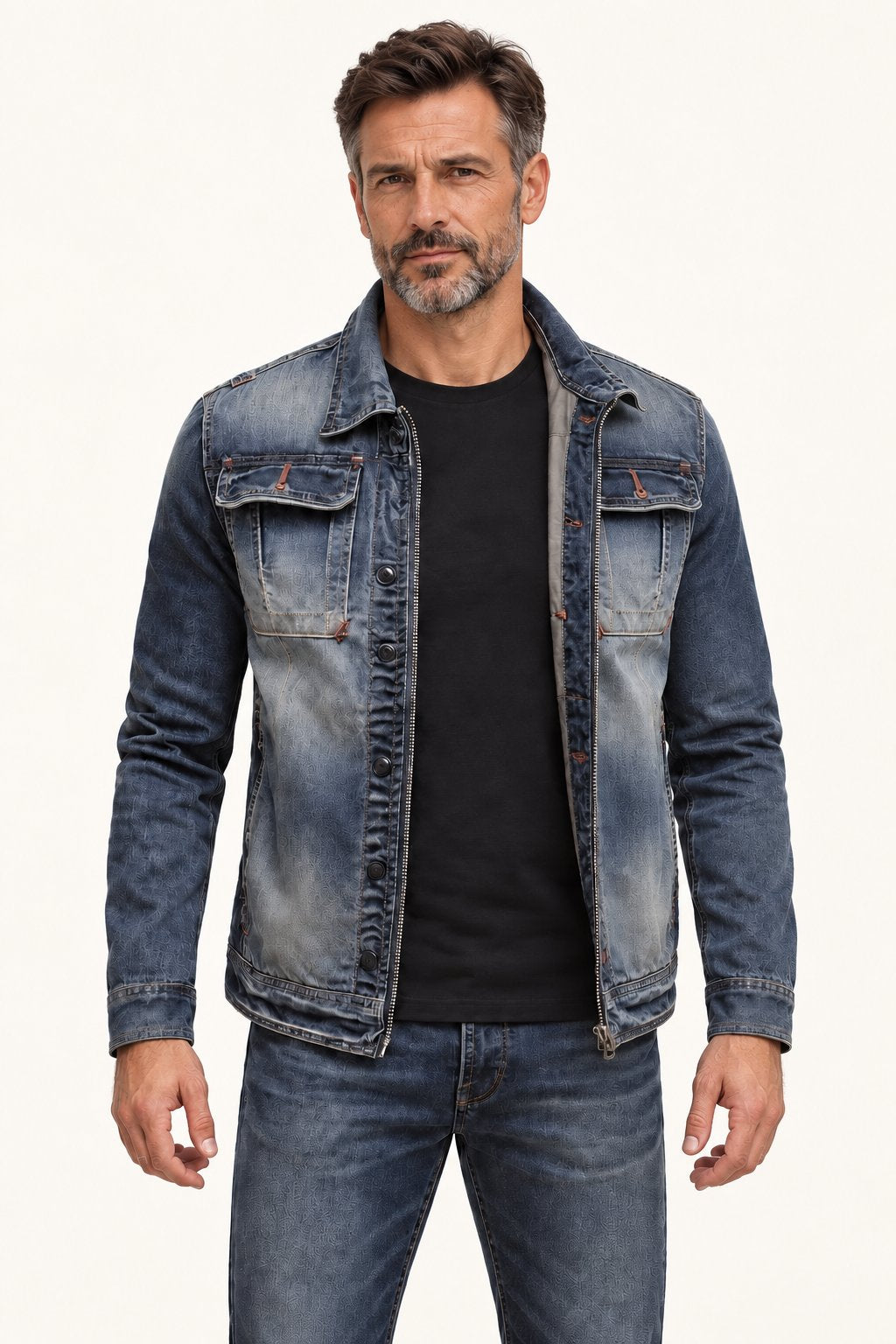 Matthias | Jeansjacke mit Brusttaschen – am Valtor-Modell