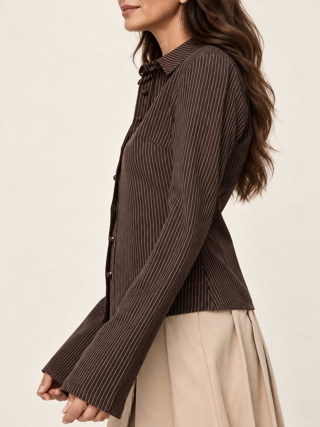 Emma | Bluse mit Knopfleiste im Retro-Stil