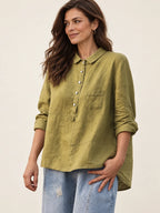 Ellinor | Bluse mit halber Knopfleiste