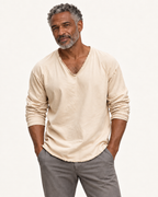 Maximilian | Langarmshirt mit V-Ausschnitt
