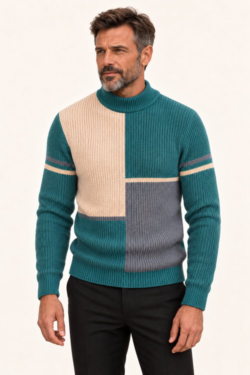 Alex | Pullover mit grafischem Muster – am Valtor-Modell