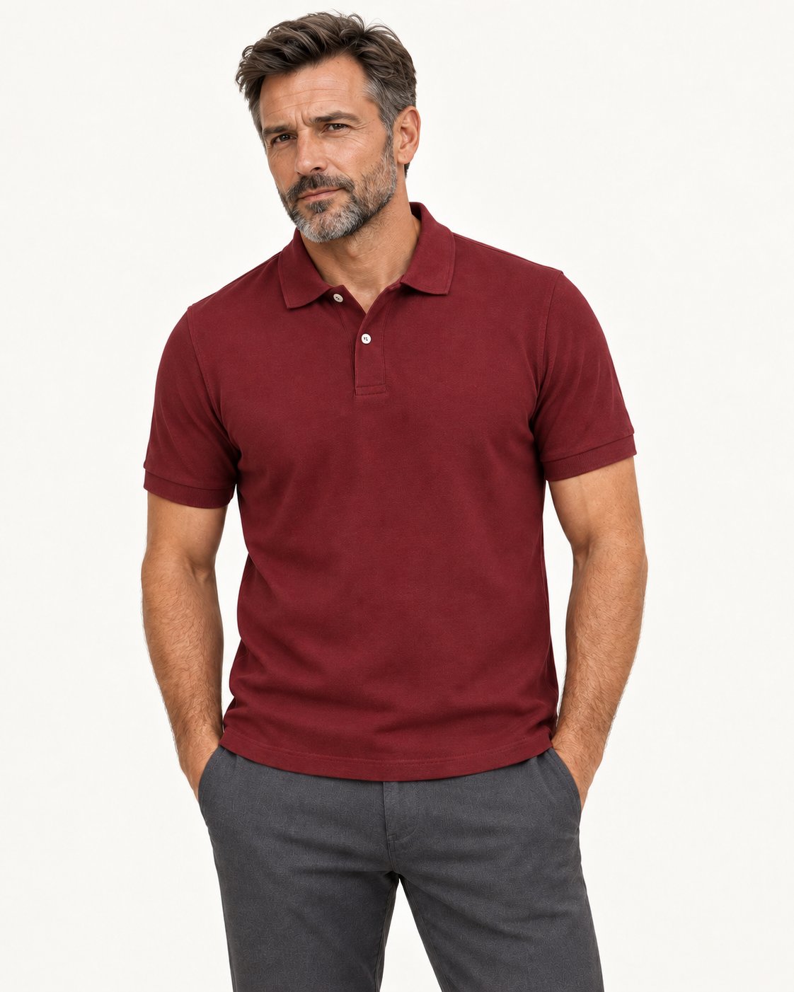 Louis | Poloshirt mit kurzer Knopfleiste