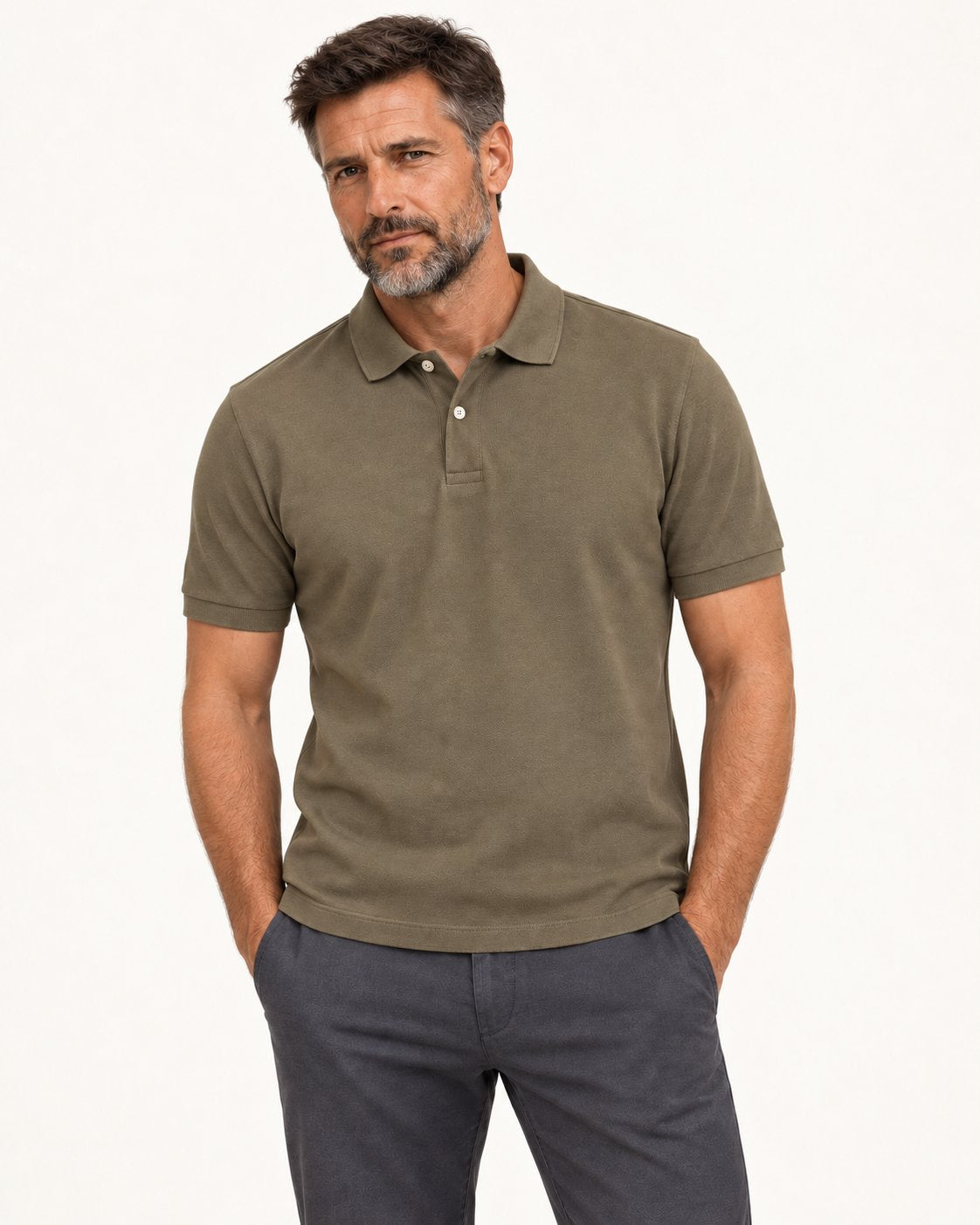 Louis | Poloshirt mit kurzer Knopfleiste