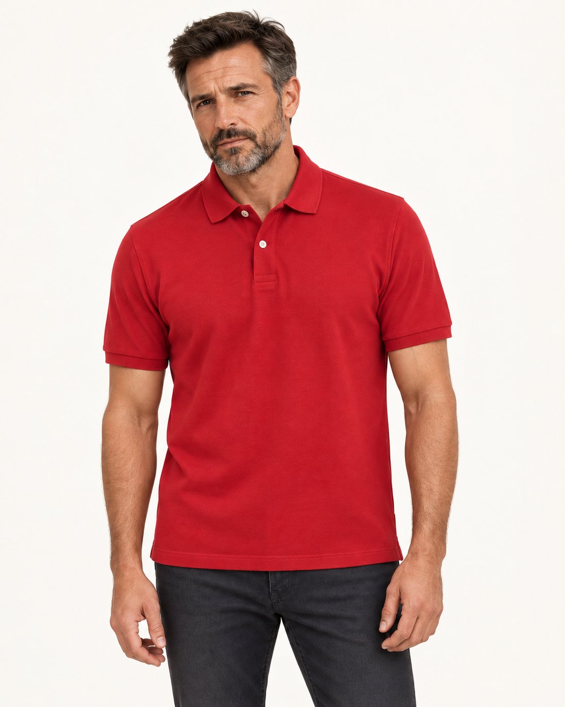 Louis | Poloshirt mit kurzer Knopfleiste