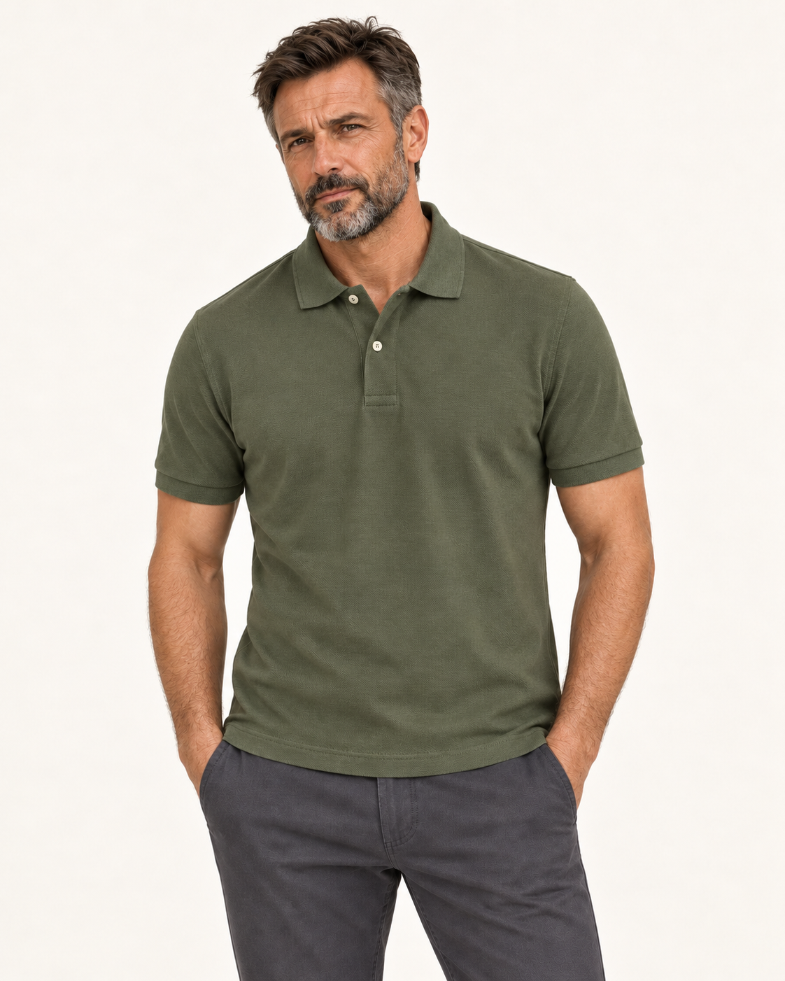 Louis | Poloshirt mit kurzer Knopfleiste