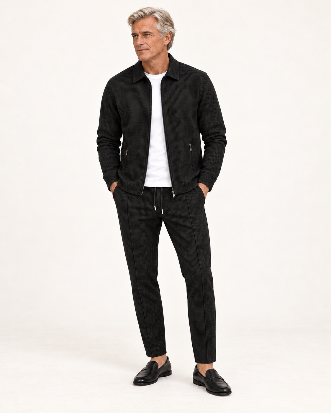 Linus | Set aus Jacke und Hose mit Waffelstruktur